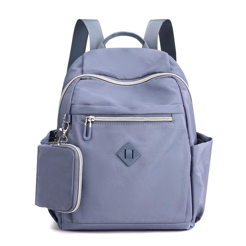 Zaino da donna in nylon con piccolo portamonete – Borsa da viaggio casual da giorno