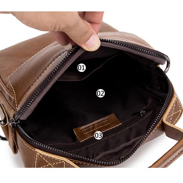 Genuine Leather Vintage Crossbody Bag for Men – Stylish Shoulder Bag - VOTVO