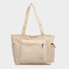 Tote Bag for Women – Plain Color with Badge Decor, Shoulder Bag - VOTVO