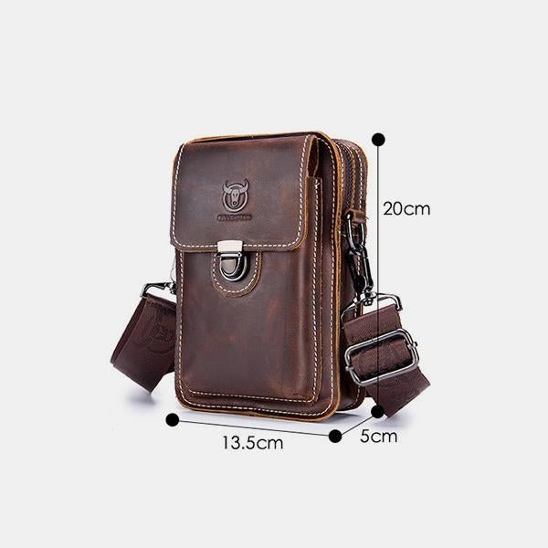 Genuine Leather Multifunctional Waist & Messenger Bag for Men – Versatile Crossbody & Shoulder Bag - VOTVO
