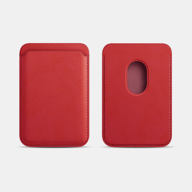 Portable Magnetic Suction Leather Card Holder Wallet for iPhone