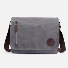 Canvas Messenger Bag for Men Travel Satchel Water Resistant Crossbody Bag