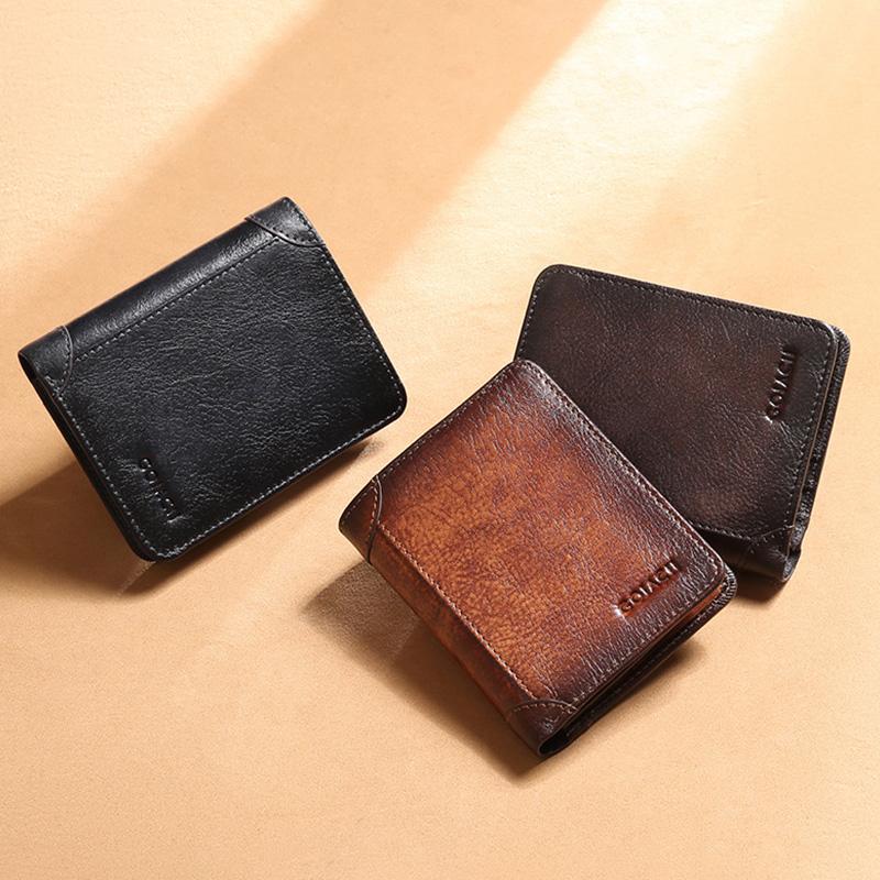 Genuine Leather RFID Multi - Card Bifold Wallet for Men - Secure & Stylish Business Wallet - VOTVO