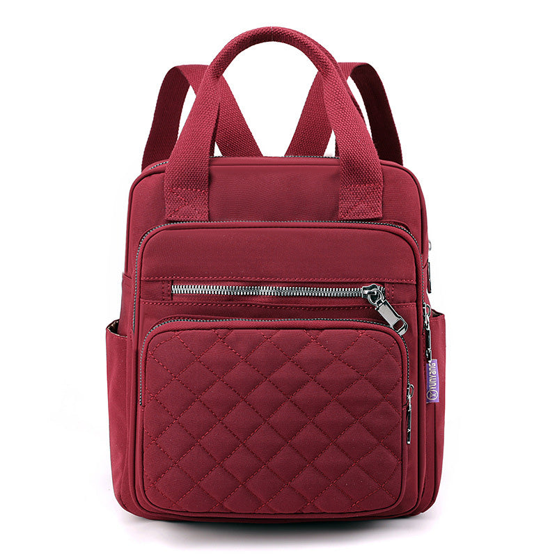 Quilted Backpack Stylish Shoulder Bag for Women Traval Casual Purses
