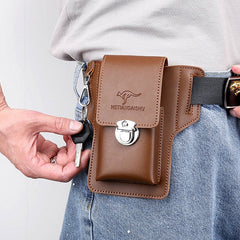 Leather Phone Pouch for Belt Universal Smartphone Holster Waist Bag - VOTVO