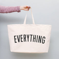 Everything Really Big Tote Handbag – Reusable Eco-Friendly Canvas Shoulder Bag