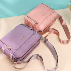 Crossbody Bag for Women – Simple Light Color Waterproof Nylon Bag