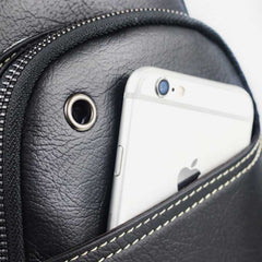 Large Capacity Genuine Leather Sling Bag for Men – Versatile Crossbody Chest Bag - VOTVO