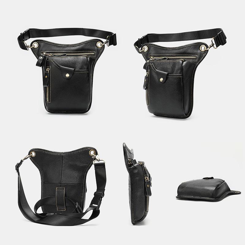 Genuine Leather Retro Sport Waist Bag – Classic Style Meets Practical Functionality - VOTVO
