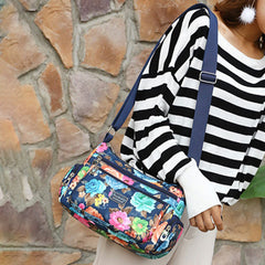 Borsa a tracolla con molteplici stili di stampa colorata per viaggi da donna