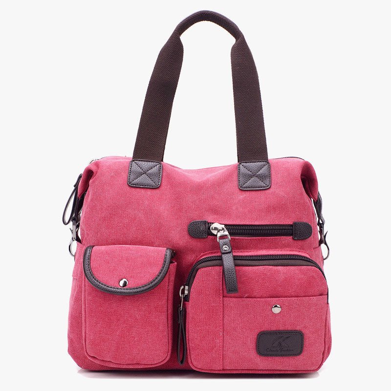 Large Capacity Durable British Style Canvas Tote Bag for Women – Stylish and Practical for Shopping, Travel, and Everyday Use - VOTVO