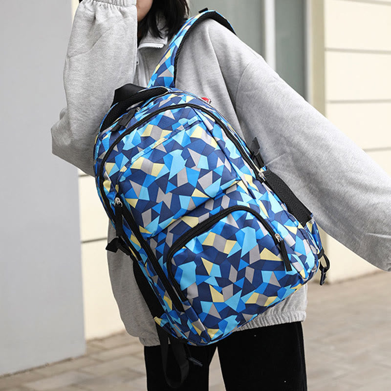 Rolling Wheels School Bag for Girls – Colorful Printing Backpack with Adjustable Straps & Two-Wheel Design