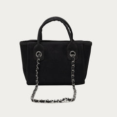 Crossbody Canvas Tote for Women – Chain Strap Bucket Bag - VOTVO