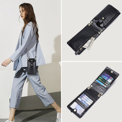 Leather Crossbody Phone Bag with Card Slots for Women – Compact Purse with Adjustable Strap