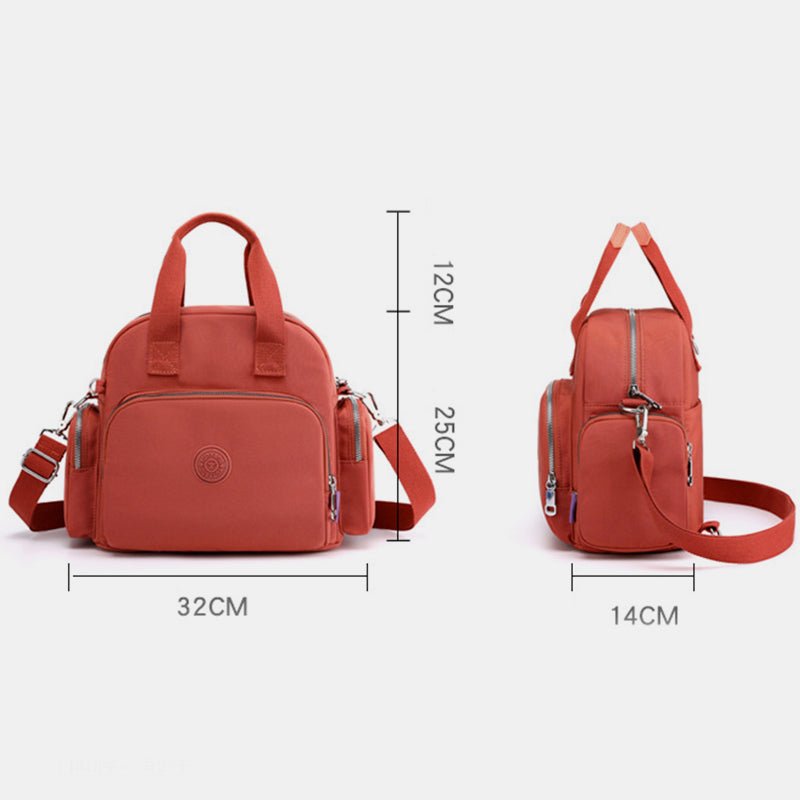 3 - Way Use Backpack with USB Charging Port – Versatile Nylon Travel & School Bag for Women - VOTVO