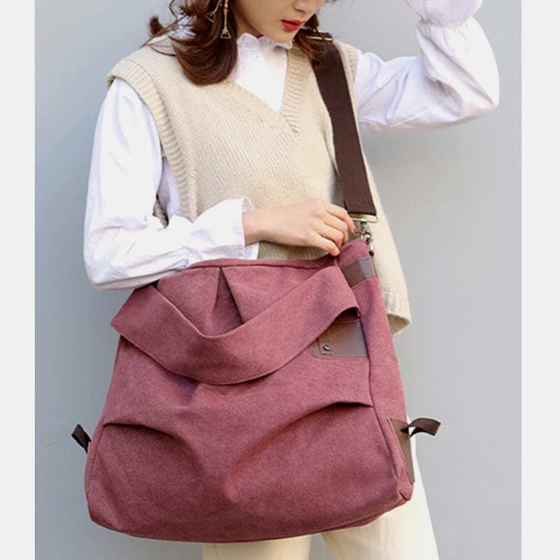 Large Capacity Canvas Handbag for Women – Crossbody Tote & Hobo Bag - VOTVO