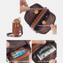 Genuine Leather Waist Bag – Multifunctional Messenger & Shoulder Bag for Men