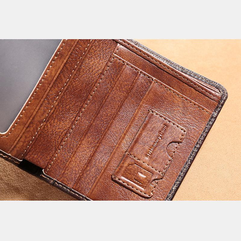 Genuine Leather RFID Multi - Card Bifold Wallet for Men - Secure & Stylish Business Wallet - VOTVO