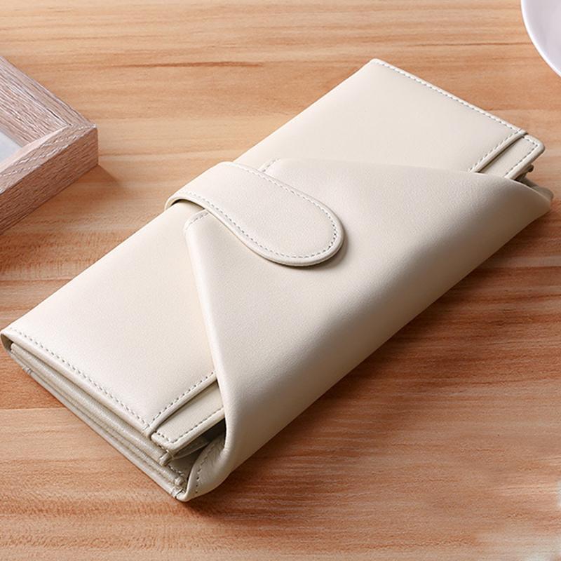 Retro Multi-Slot Genuine Leather Long Purse – Stylish Wallet for Women