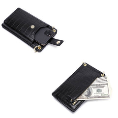 Leather Crossbody Phone Bag with Card Slots for Women – Compact Purse with Adjustable Strap
