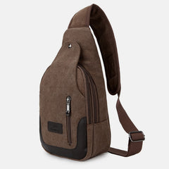 Canvas Sling Bag for Men - Outdoor Travel & Camping Chest Day Pack