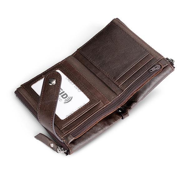 Genuine Leather RFID Small Wallet – Compact and Secure
