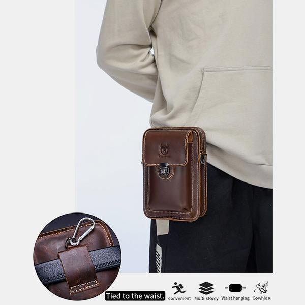 Genuine Leather Multifunctional Waist & Messenger Bag for Men – Versatile Crossbody & Shoulder Bag - VOTVO