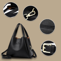 Embossed Soft Leather Handbag – Stylish, Versatile & Timeless Design