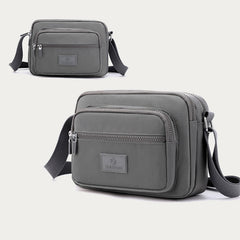 4-Zip Crossbody Bag – Lightweight Nylon Purse for Women