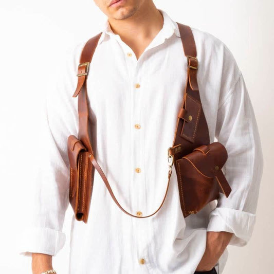 Medieval Underarm Shoulder Holster Phone Bag Wallet Pocket Card Holder - VOTVO