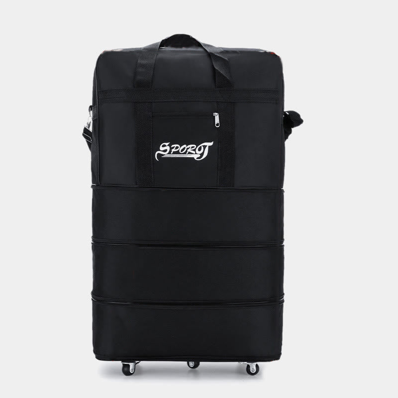 Multifunctional Large Capacity Rolling Tote Crossbody Handbag for Travel – Versatile Nylon Tote Bag