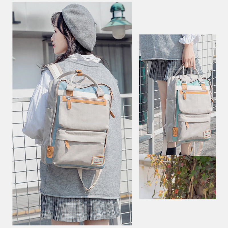 Multifunctional Large-Capacity British College Backpack with USB Charging Port