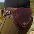 Medieval Leather Double Pocket Belt Bag – Vintage Hip Belt Waist Bag for Daily and Festivals - VOTVO