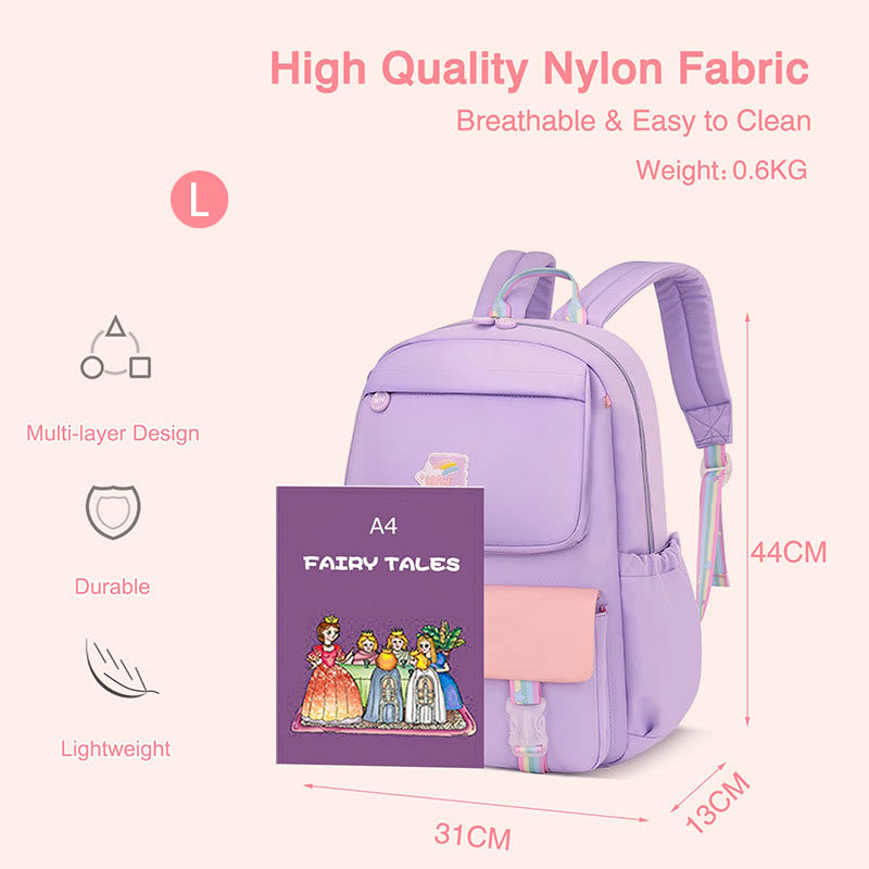 Waterproof Lightweight Large-Capacity College Backpack – Cute & Comfortable School Bag