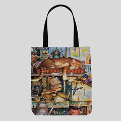 Cute Kitty Canvas Tote Bag – Multifunctional Handbag & Shoulder Bag for Daily Use