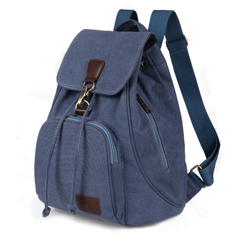 Canvas Backpack for Women & Girls – Vintage Drawstring School & Travel Rucksack