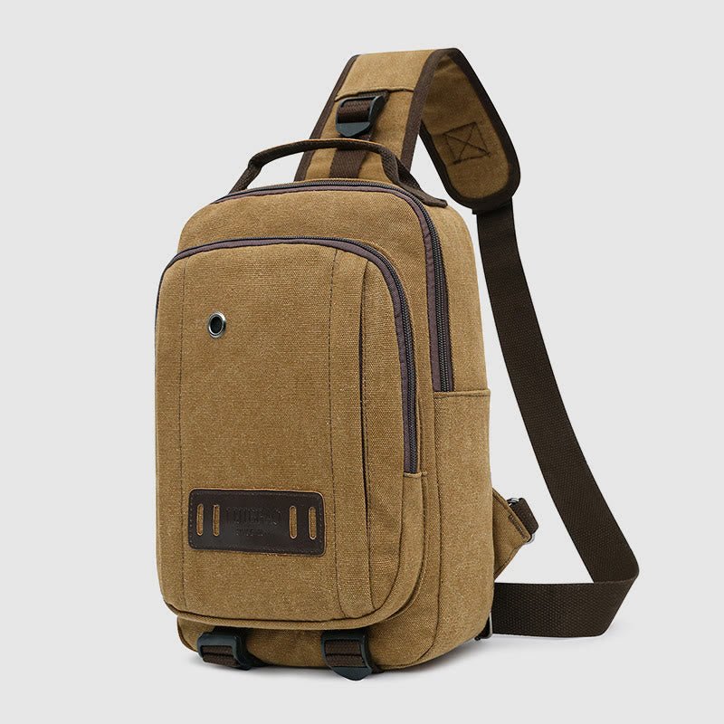 Men's Retro Sling Bag – Outdoor Casual Crossbody Chest Bag for Travel & Sport - VOTVO