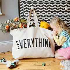 Everything Really Big Tote Handbag – Reusable Eco-Friendly Canvas Shoulder Bag
