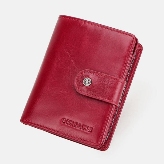 RFID GenuineLeather Multi - Card Buckle Wallet - VOTVO