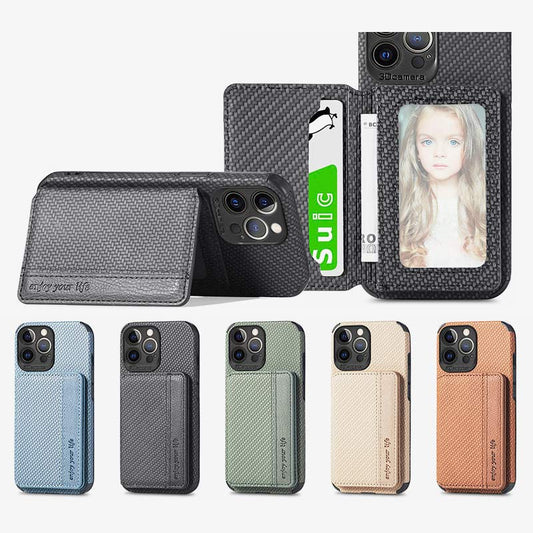 RFID Blocking Phone Case Wallet with Card Holder Kickstand for iPhone - VOTVO
