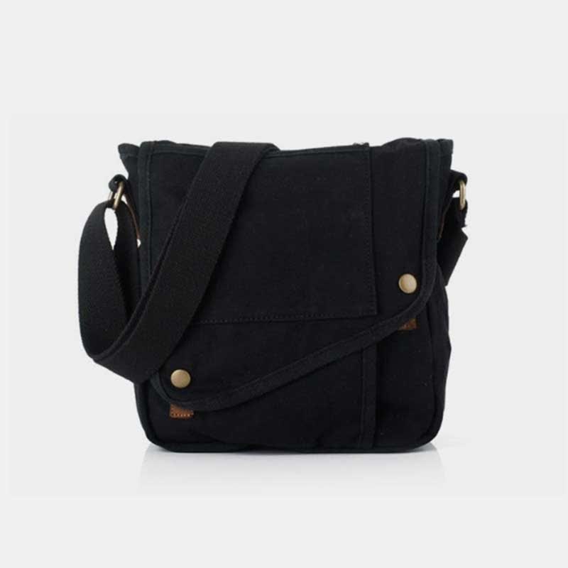 Small Canvas Messenger Bag – Casual Travel & Working Crossbody Shoulder Bag