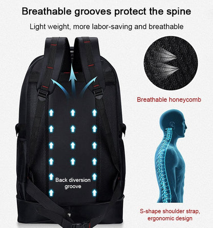 Expandable Oxford Backpack – Large Capacity & Durable for Travel & Work