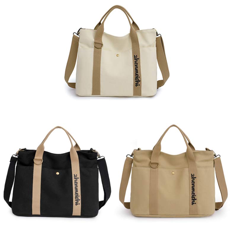 Reusable Canvas Tote Bag – Water-Resistant Crossbody Shoulder Bag
