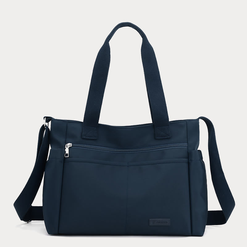 Minimalistic Nylon Tote Bag for Women – Large Handbag for School & Fitness