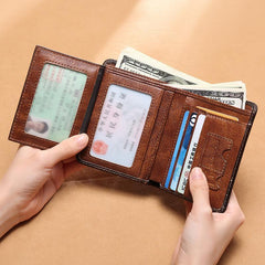 Genuine Leather RFID Multi - Card Bifold Wallet for Men - Secure & Stylish Business Wallet - VOTVO