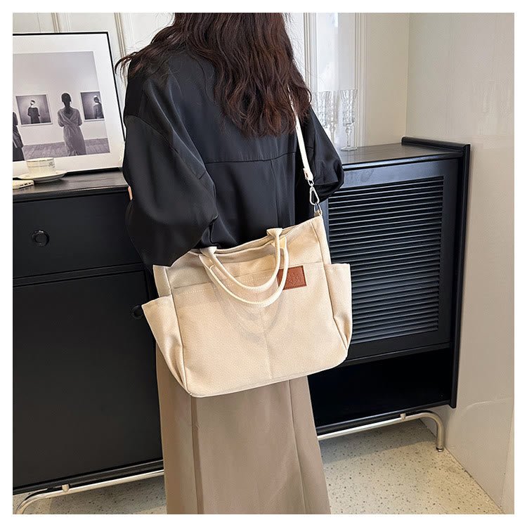 Simple Tote Bag for Women – Daily Portable Canvas Crossbody Bag - VOTVO