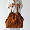 Vintage Canvas Tote Linen Casual Travel & Shopping Bag for Women