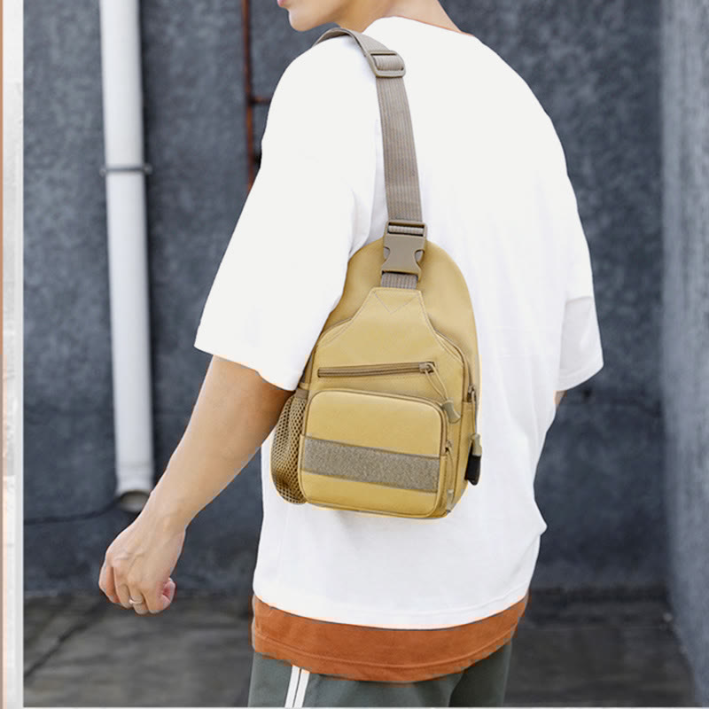 Sling Bag for Men – Canvas Casual Sports Large Chest Bag