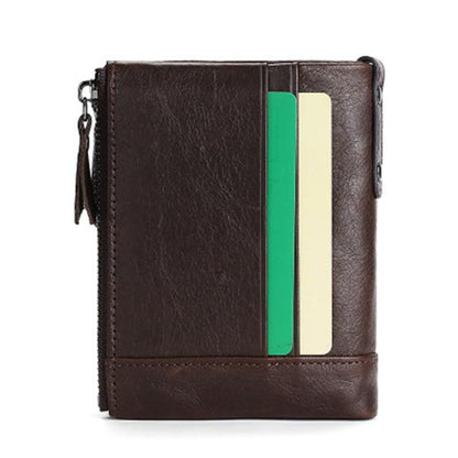 Genuine Leather RFID Small Wallet – Compact and Secure