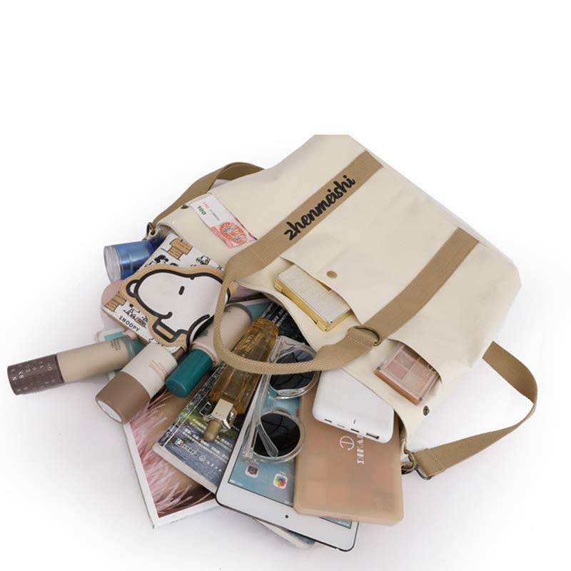 Borsa tote in tela riutilizzabile – Borsa a tracolla impermeabile